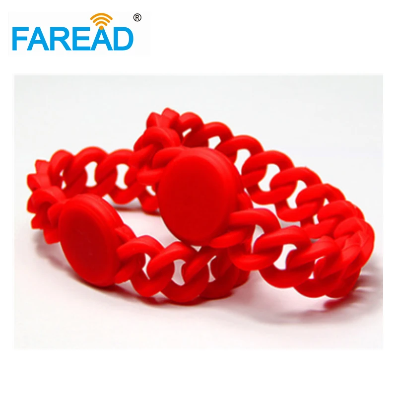 x100pcs RFID 125 кГц EM4100 браслет водонепроницаемый силиконовый браслет