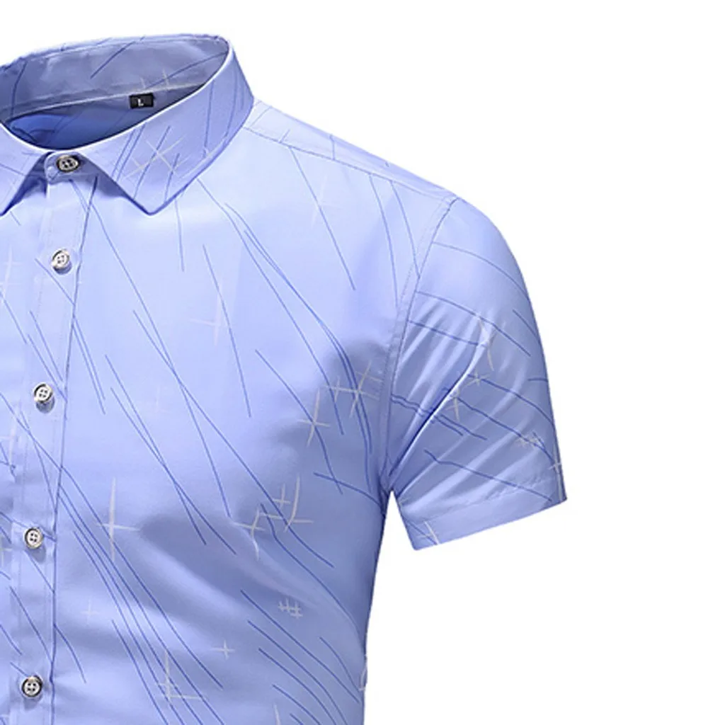 Мужские рубашки с коротким рукавом, 3 цвета на выбор, 4XL, 5XL, модная деловая, свадебная, банкетная Мужская рубашка, тонкая, элегантная и удобная, Mar20
