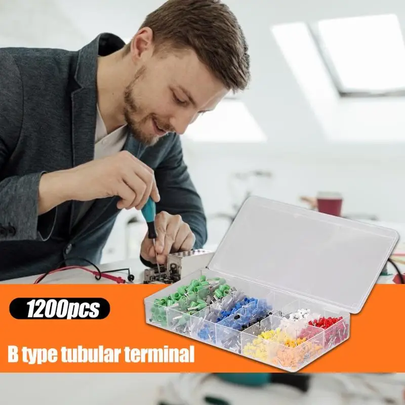 1200 шт электропроводки разъем изолированные Клеммы+ квадратные плоскогубцы
