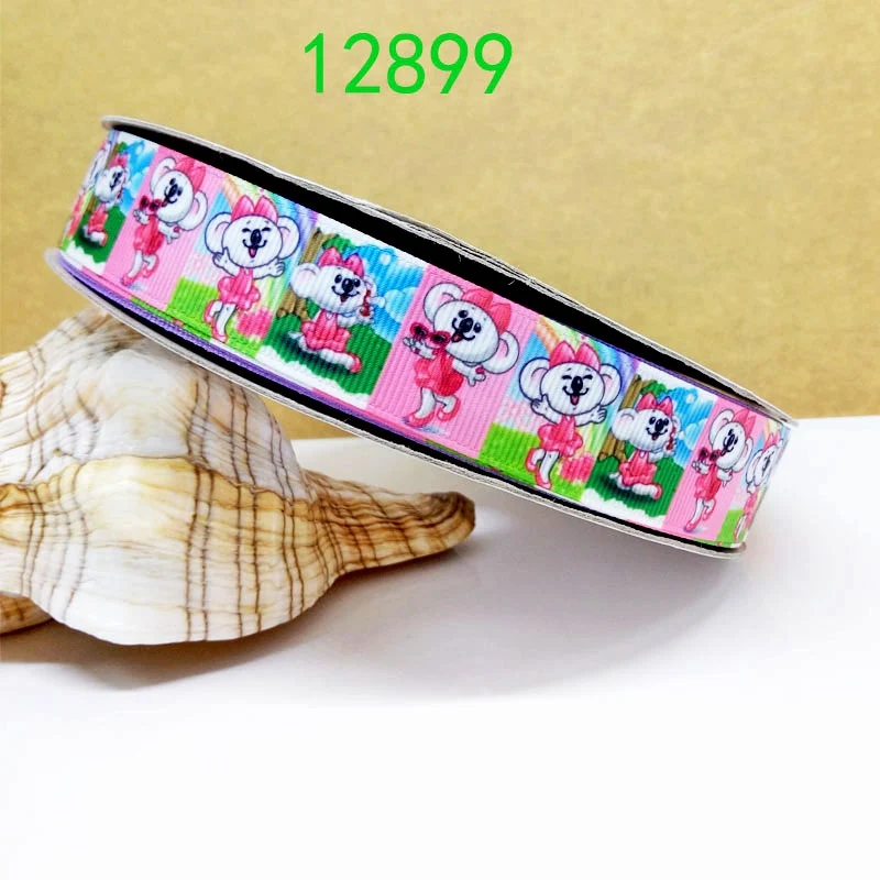 50 двор мультфильм печатных Grosgrain ленты 15896 - Цвет: 12899