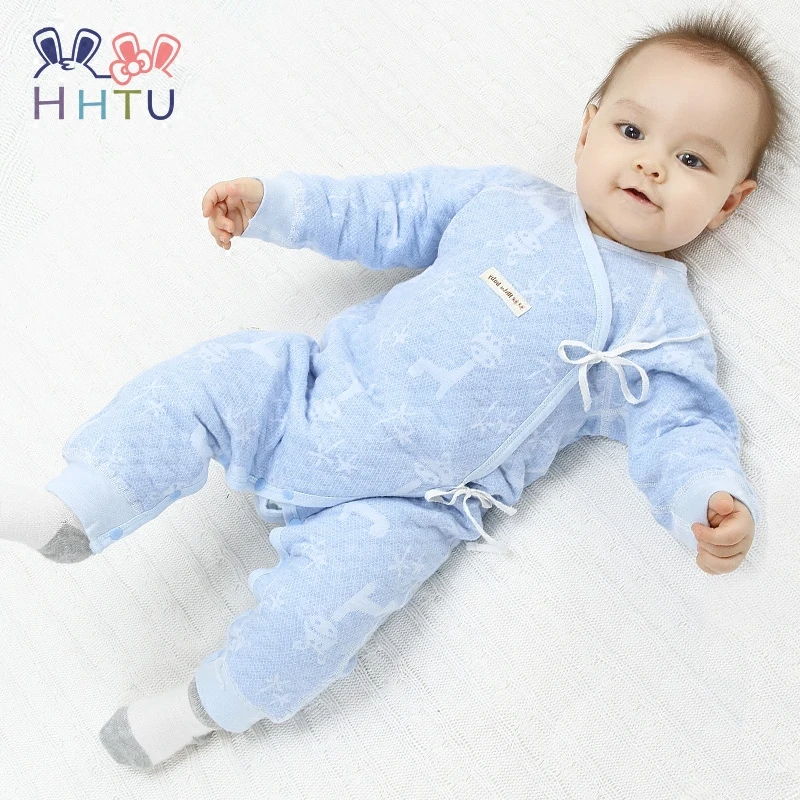 HHTU 2017 Rompers Newborn Long Sleeve Clothes Boys Girls Warm Spring Autumn Infant Jumpsuit Cotton Winter