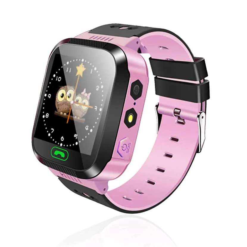 Новые смарт-часы детские наручные водонепроницаемые детские часы с удаленной камерой SIM звонки подарок для детей pk dz09 gt08 a1 умные часы - Цвет: Pink