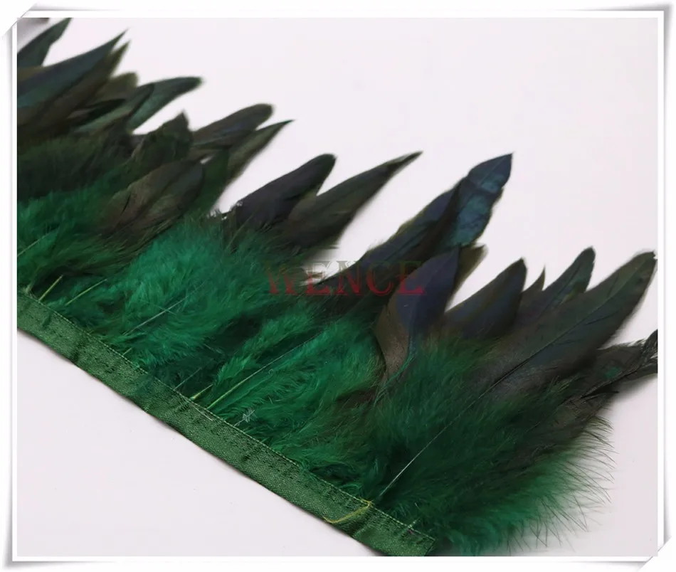 950.800 rooster feather trim dark green 5