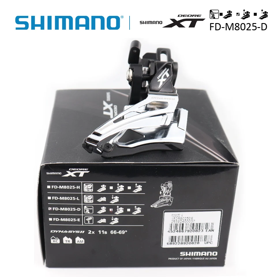 SHIMANO Deore XT FD-M8025 FD M8025 прямое Крепление вниз-качели/двойной-тянуть передний переключатель 2x11s MTB велосипед