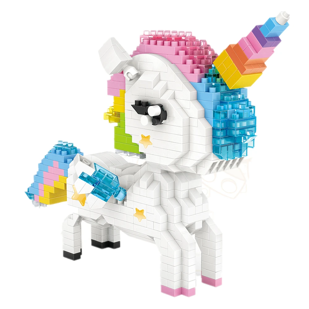 

LOZ Building Block Sets Model Animals unicorn DIY Miniature Handmade Bricks Kit Birthday Christmas Valentine's Day Gift
