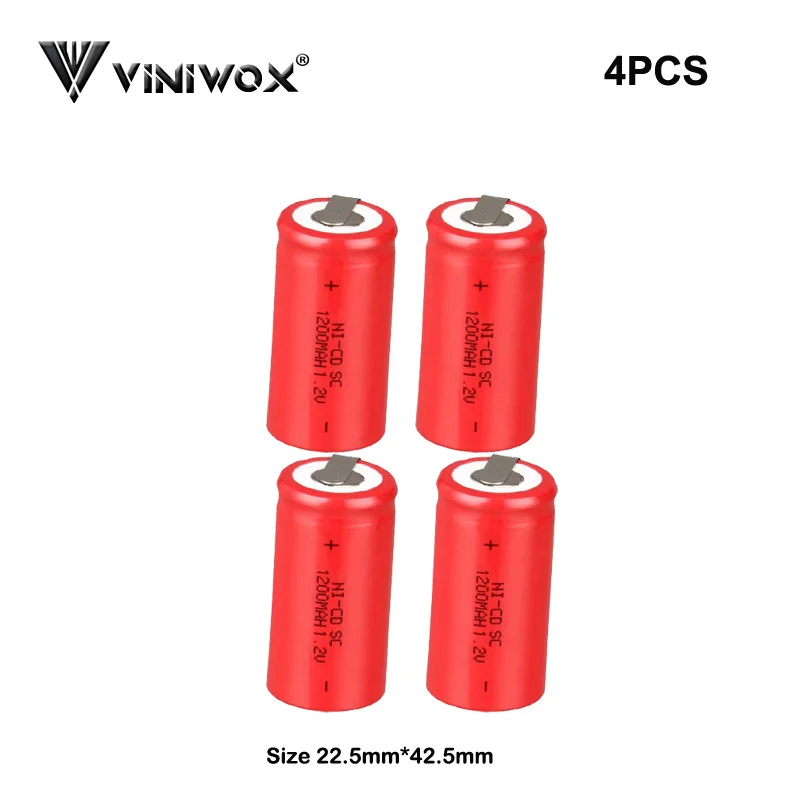 Новый Ni CD 1200mAh SC 1 2 V электроинструмент батарея для банка мощности NICD аккумуляторы