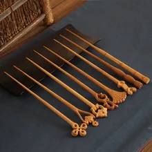 Бамбуковые резные ножницы для чая Kongfu Чайные Аксессуары Tong чайник игла для чая Экологичные чайные инструменты выщипывание ручной работы 17 см