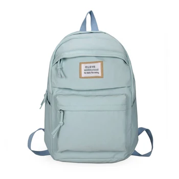 

Nylon Solid Women Backpack Female Casual Backpacks School Bags For Teenagers Girl mochila feminina Man Students Satchel 2019 New
