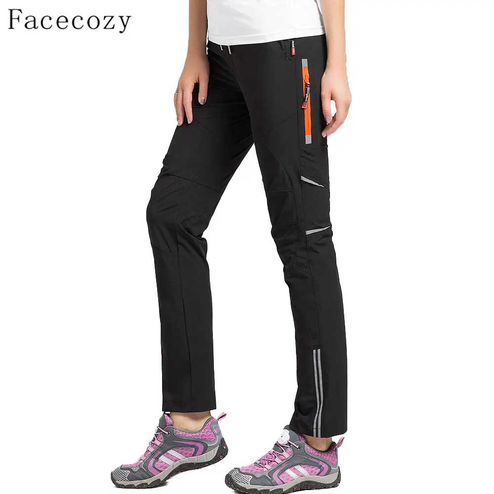 Facecozy Women Summer Quick Dry Pants Elastic Nylon Breathable Tear