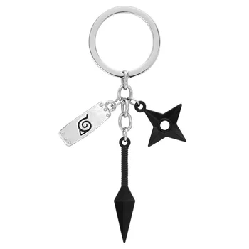 

10 boxes/lot NARUTO figure keychain set Anime Namikaze Minato Kunai Hand sword alloy key ring pendant free shipping