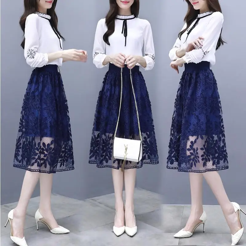 

New High School Student British Korean JK Uniform Preppy Style (shirt + skirt) sets spring autumn Women Girls Student Uniforms