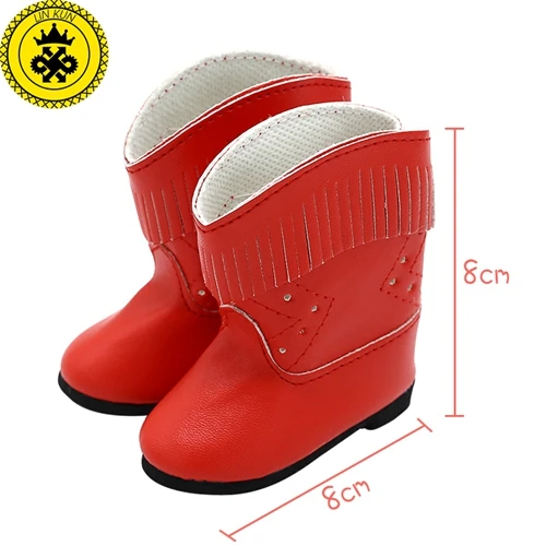 American Girl Doll Shoes Fits 18 inch Doll Red White Boots Pink Snow Boots Doll Accessories