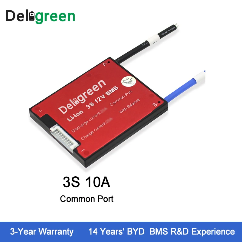 Deligreen 3 S 10A 12 V PCM/PCB/BMS для литиевой батареи 18650 Номинальный 7 литий ионный