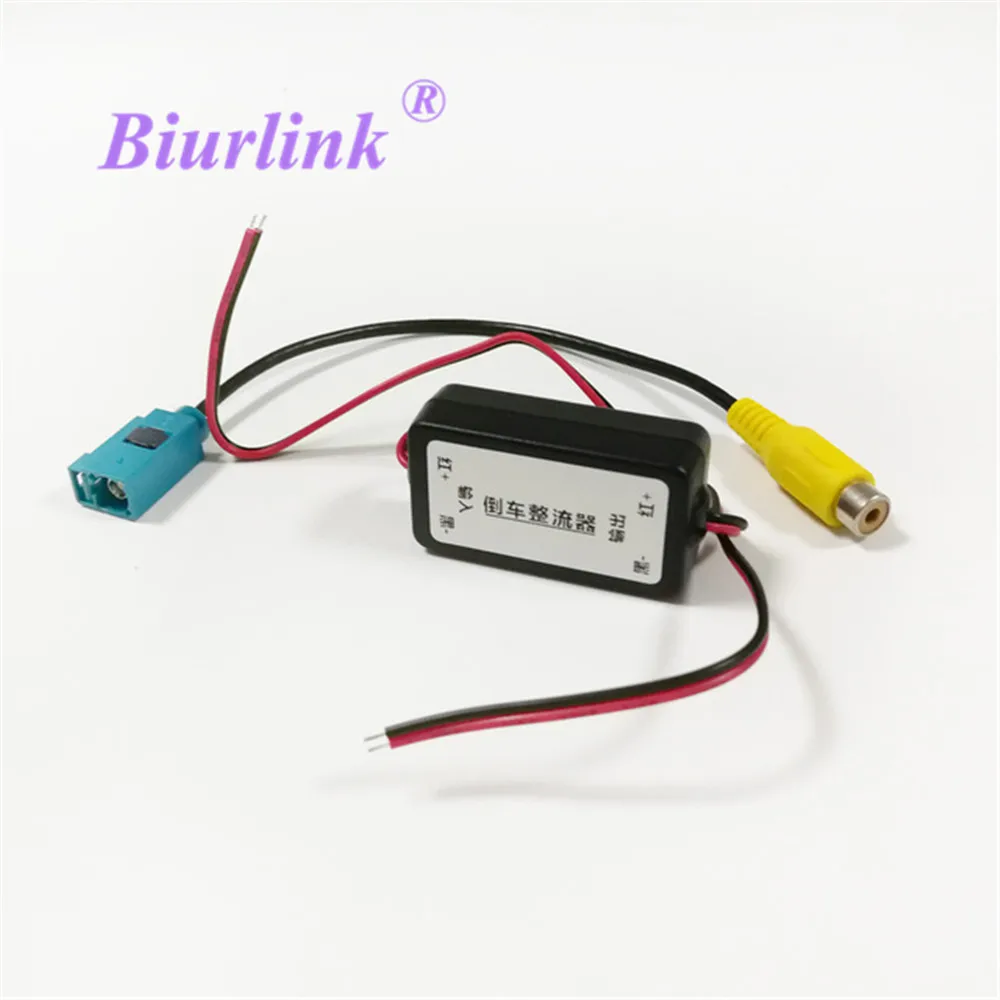 

Biurlink Car Relay Capacitor Filter Rectifier Adapter Fakra Reversing Cable for VW Audi Benz