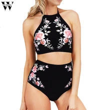 Womail swmsuit, Женский Летний Пляжный комплект, бандаж, пуш-ап, мягкий бюстгальтер, пляжный комплект, купальник, сексуальный, с принтом, купальник,, Прямая поставка M9