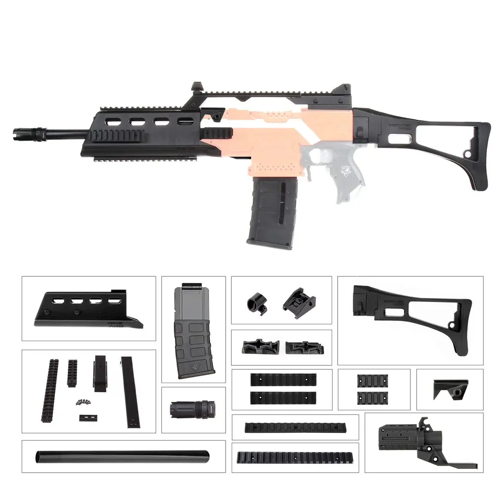 Рабочий MOD F10555 G36 винтовка имитация комплект 3D печать высокая прочность пластик Combo Stryfe изменить игрушки для Nerf запчасти интимные аксессуары