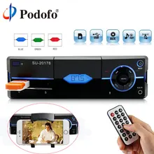 Podofo 1 Din Autoradio Auto Audio Stereo MP3 Bluetooth FM AUX USB Auto In-Dash Autoradio Player Con Telecomando Carica Del Telefono