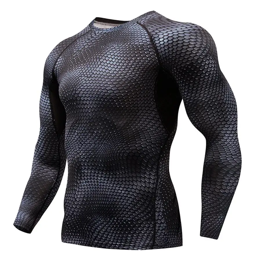 

New Long Sleeve Sport Shirt Men Quick Dry Running T-shirts Gym Clothing Fitness Top Crossfit T Shirt Mens Rashgard Soccer Jersey