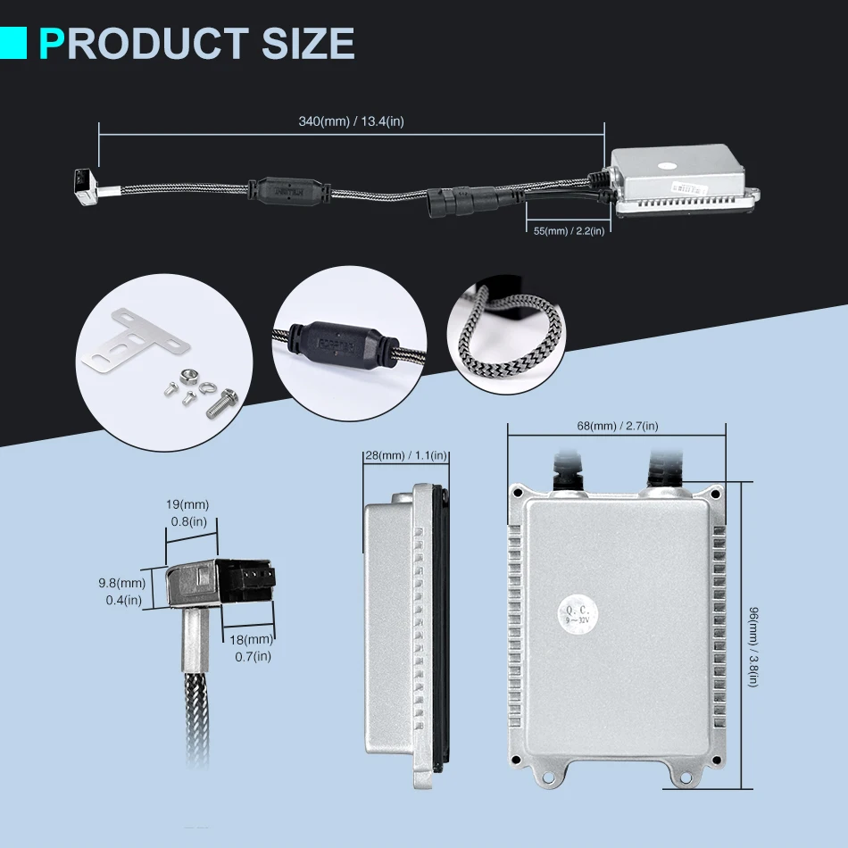 RACBOX 35 Вт Быстрый Яркий Тонкий ксеноновый балласт D1S D2S D3S D4S Canbus блок зажигания 12 В для модернизации автомобильных фар D2R D4R D1R