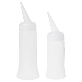 

120ml/260ml Salon Applicator Measuring Plastic Bottle Hair Styling Hairdressing Tool Applicator Bottles