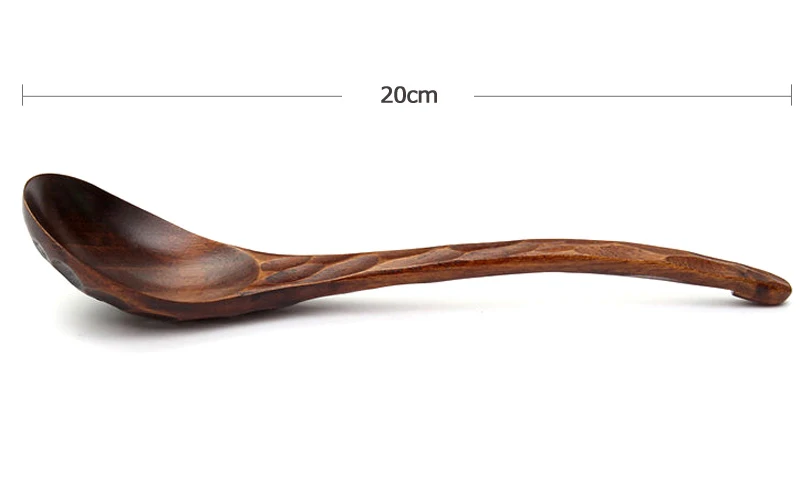 2Pcs Soup Spoon Set Large Wooden Spoon Long Handle Dinner Rice Cereal Spoon Tortoise Shell Wood Kitchen Spoon Scoop Tableware Wood Utensil Kitchen Accessories (7)