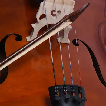 

Well-balanced Baroque Style Snakewood 1/4 Cello Bow Horsehair Round Stick Outward Camber