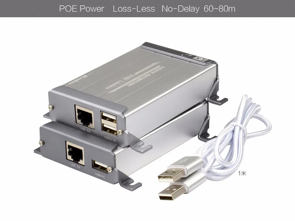 HSV560 KVM HDMI Extender One Pair Over Cat Cable Support USB Keyboard And Mouse Transmit Up to 60-80m KVM Extender 1080P full HD (6)