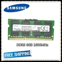 Samsung DDR3 8GB 1600MHz ноутбук память PC3L-12800S ноутбук ram 12800 8G 1,35 V компьютер части sodimm