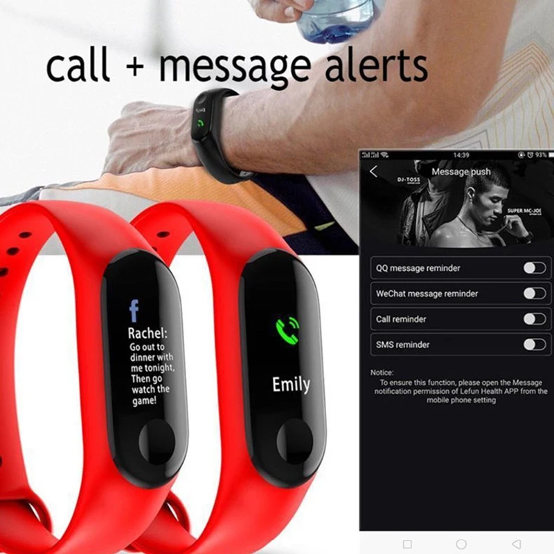 Cainuos M3 Для мужчин спортивные Смарт часы Bluetooth Фитнес трекер вызов напоминание о
