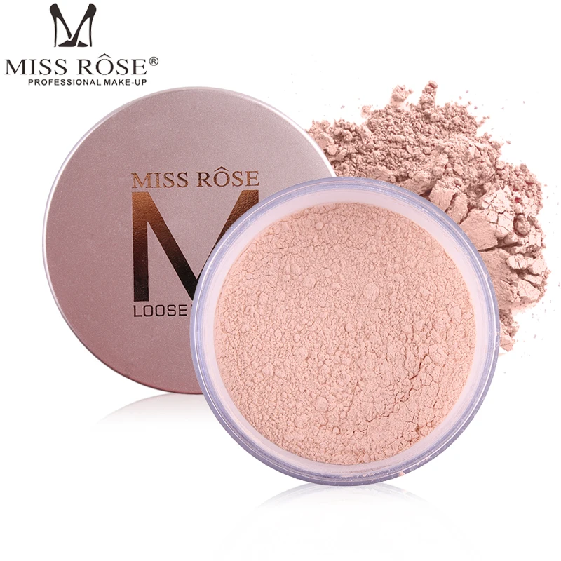 Miss Rose Brand Makeup Face Loose Powder Waterproof Matte Setting Powder With Puff Skin