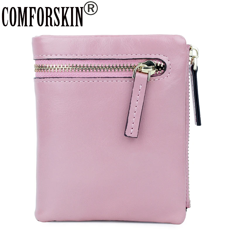 COMFORSKIN Премиум 100% воловья кожа Женский кошелек Billetera Mujer 2020 брендовый модный