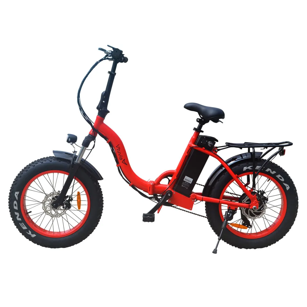 

VTUVIA E-bike 48V 500W brushless motor Electric bicycle 7 Speed 20 inch step through Fat tire Mountain Snow Electric bike