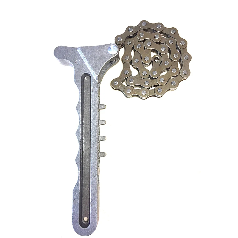 

1 pc Adjustable car engine oil filter chain grip wrench spanner remover tools plier