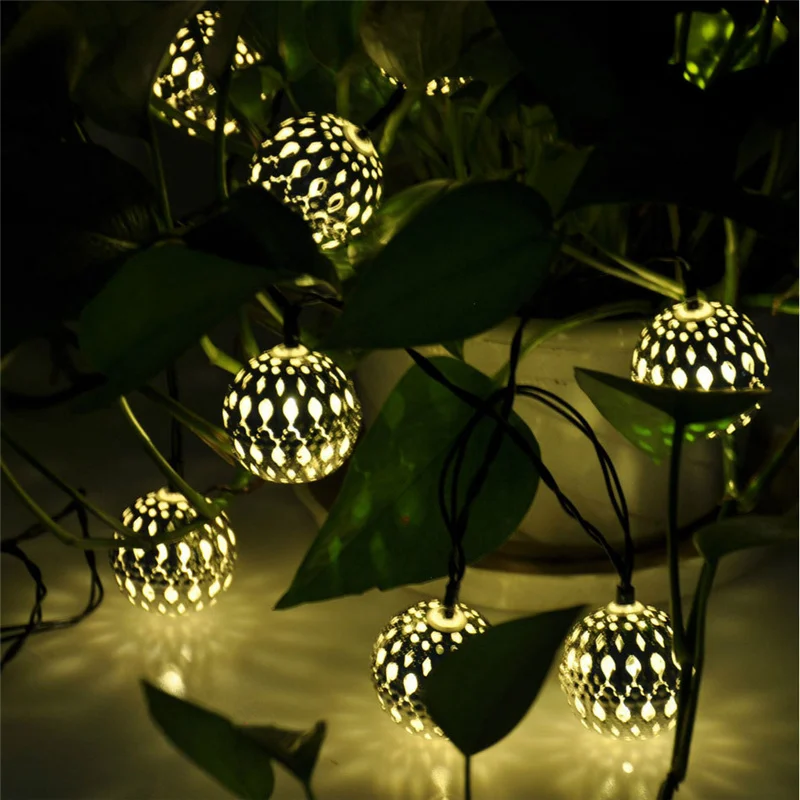10 Balls Set Wholesale Moroccan String Led Fairy Light Christmas