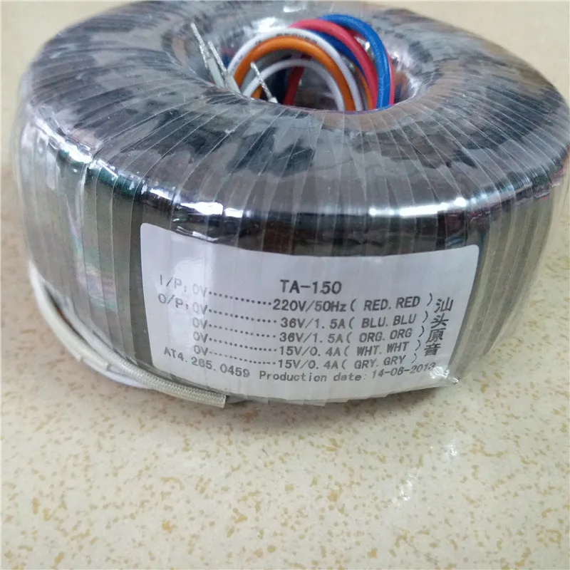 

2*36V 1.5A 2*15 0.4A Toroidal transformer copper custom 120VA transformer 220V input transformer for pre-amplifier board