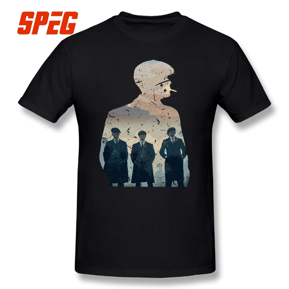 

Peaky Blinders T-Shirts Men's Marvellous Normal Tees Short Sleeved Round Neck Purified Cotton T Shirts