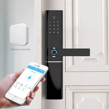 WiFi дверной замок с отпечатком пальца, водонепроницаемый электронный дверной замок, интеллектуальный биометрический дверной замок, умный замок с отпечатком пальца с шлюзом