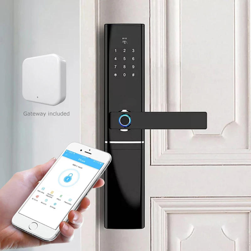 Wi-Fi дверные замки отпечатков пальцев, водостойкий электронный дверной замок умный биометрический замок на дверь умный замок отпечатков
