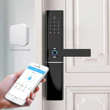 

WiFi Door Locks Fingerprint, Waterproof Electronic Door Lock Intelligent Biometric Door Lock Smart Fingerprint Lock with gateway
