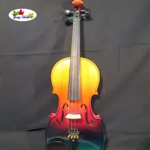 Красивая красочная электрическая скрипка и акустическая скрипка 4/4