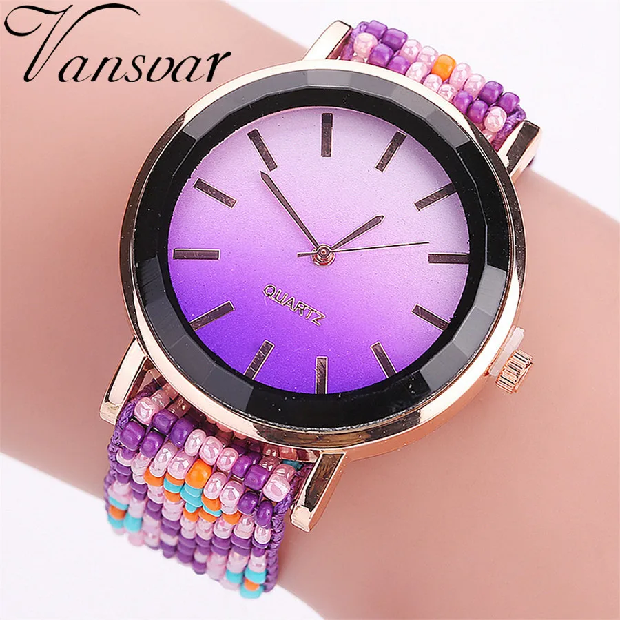 Hot Selling Vansvar Fashion Handmade Braided Watch Casual Women Wrist Watches Luxury Ladies Quartz Watches Relogio Feminino 2115