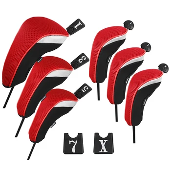 

Andux Golf Club Head Cover Set Interchangeable No. Tag (3 Hybrid Cover+3 Wood Cover) MT/ZH01