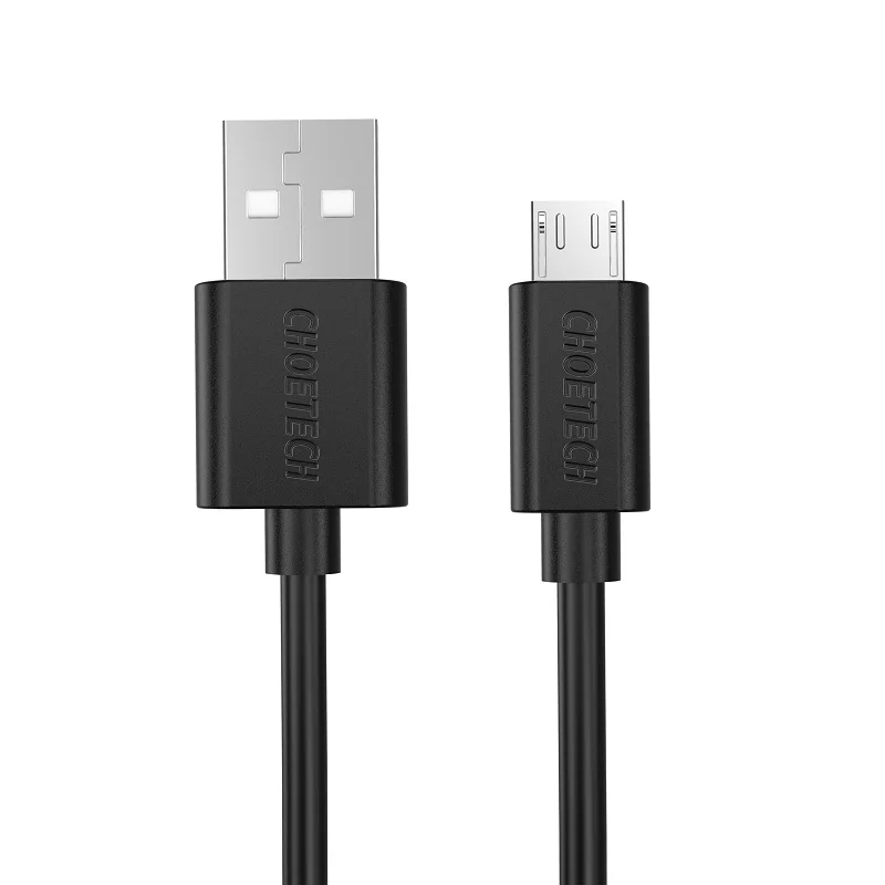 10 قطعة/الوحدة المصغّر usb كابل CHOETECH 5 فولت 2.4A المصغّر usb 2.0 مزامنة بيانات و كابلات شحن الهاتف المحمول 1 متر ل الروبوت الهاتف و اللوحي