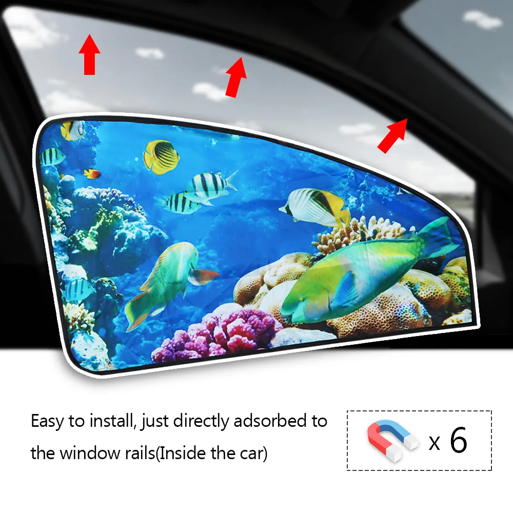 

Magnetic Car Curtain Sun Shade Shield UV Protection Universal Auto Sunshades Protector Car Windshield Window Cover Car-styling