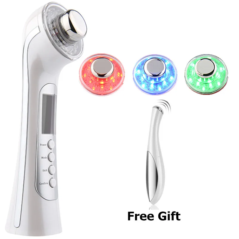 2018 3MHz Galvanic Ultrasonic Photon Ion Beauty Care Device Face Massager Facial Skin Care With Retail Box 2018 3MHz Galvanic Ultrasonic Photon Ion Beauty Care Device Face Massager Facial Skin Care With Retail Box