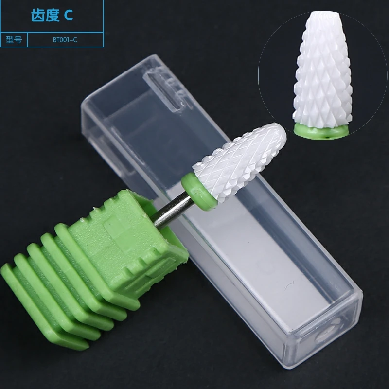 

MAFANAILS Green Ceramic Nail Drill Bit 3/32" Rotary Burr Manicure Milling Cutter Bits For Pedicure Electric Drill Nail Files