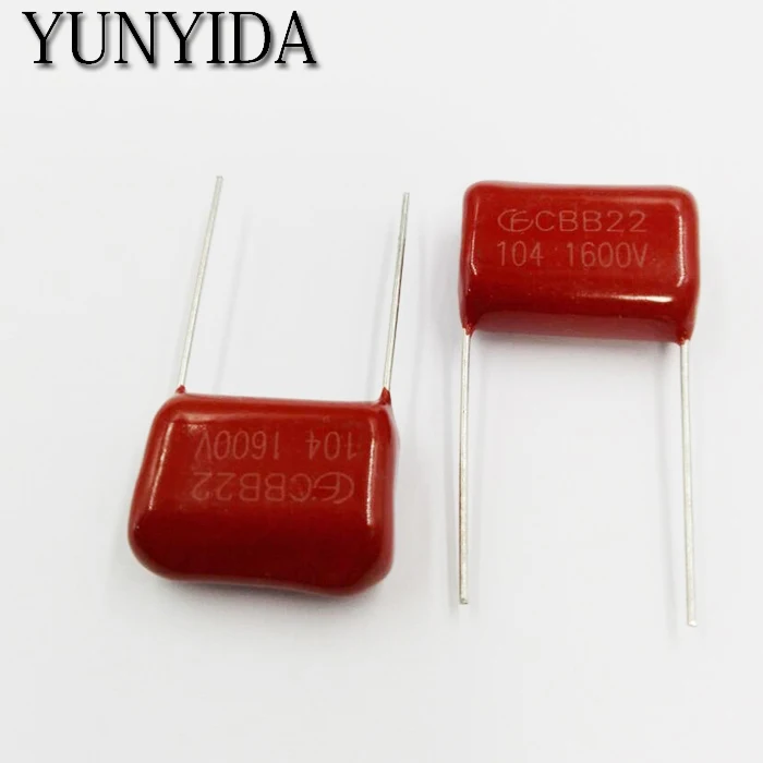 

Free Shipping 10pcs, CBB 104J 1600V 0.1uF P20mm Metallized Film Capacitor 1600V104J 104 1600V