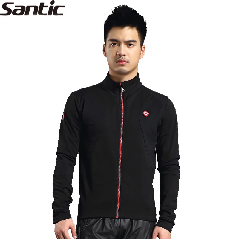 

SANTIC New Riding Bike Men's Cycling Long Jersey Winter Thermal Jacket -Lens UV Protection Keep Warm ,Windproof Black