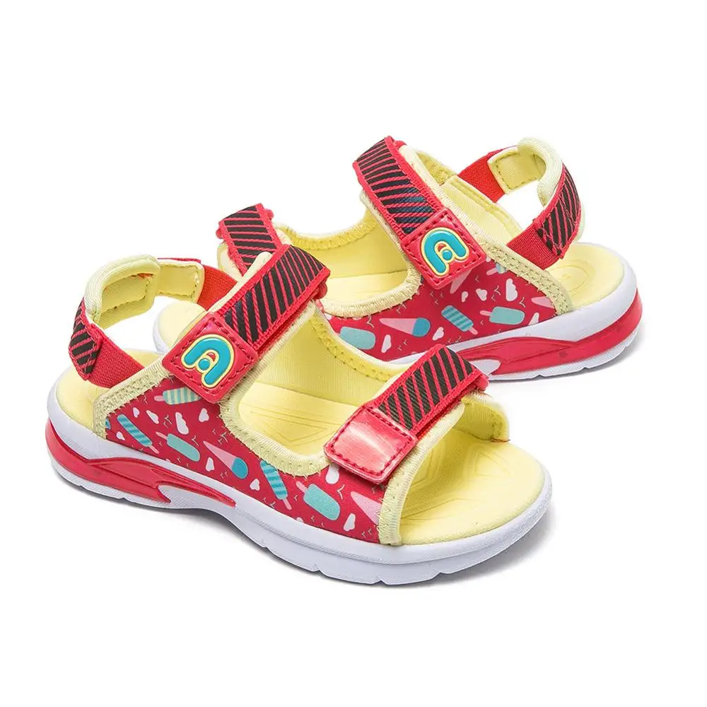 

ABC KIDS Summer Baby Girls Breathable Anti-Slip Striped Print Shoes Sandals Toddler Soft Soled
