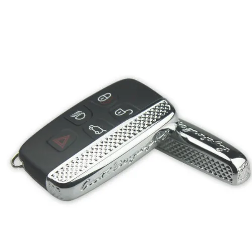 

Chrome Unique Design 5 Buttons Car Key Case Cover Shell Trim For Land Rover Discovery Sport 2015-2017 Range Rover Evoque